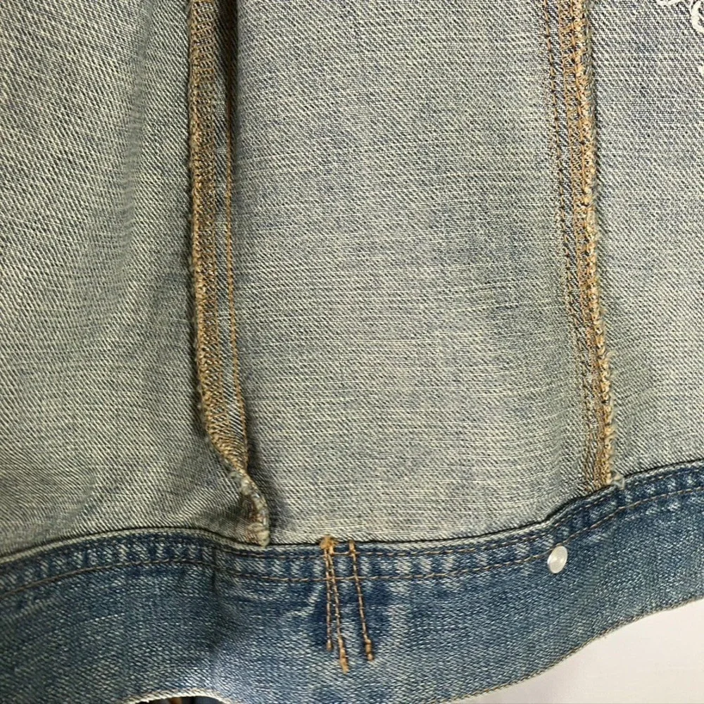 Coldwater Creek Denim Jacket Womens P4 Embroidered Western Jean Coat‎